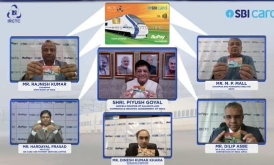 भारतीय रेलवे की आईआरसीटीसी और एसबीआई कार्ड ने रुपे प्लेटफॉर्म पर सह-ब्रांडेड संपर्क रहित क्रेडिट कार्ड लॉन्च किया