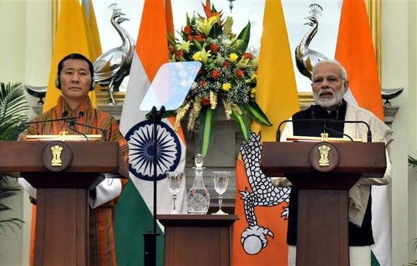 भूटान के प्रधानमंत्री की भारत की राजकीय यात्रा के दौरान प्रधानमंत्री श्री नरेन्‍द्र मोदी का प्रेस वक्तव्‍य 